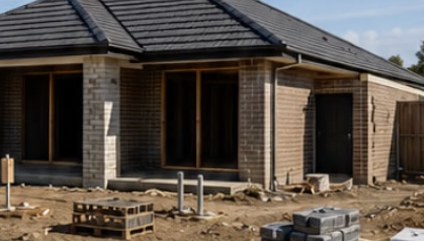 Brickwork and roofing stage captured by an Away Site Vision camera